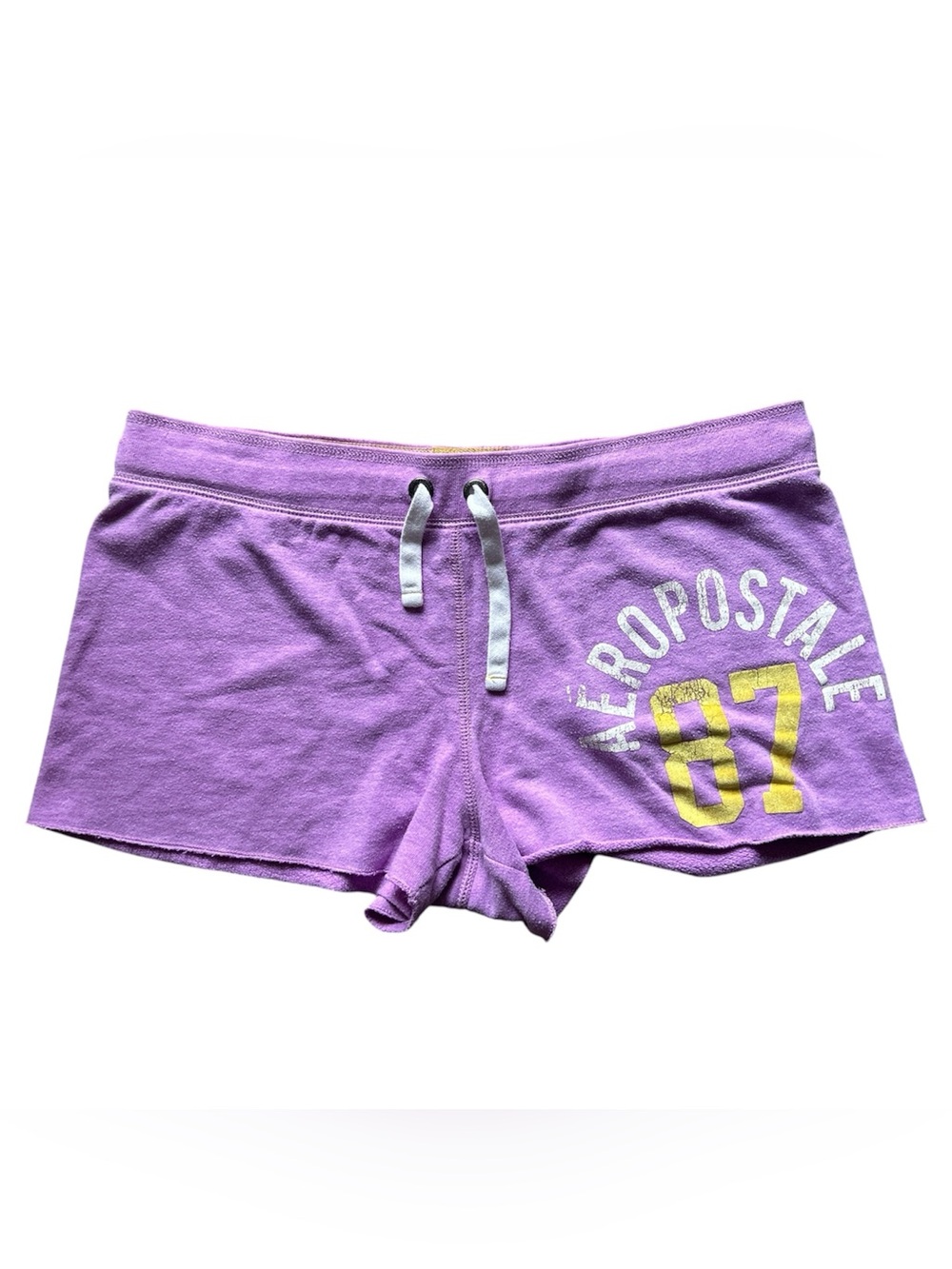 Y2K “Aeropostale” Purple and Yellow Graphic Lounge Shorts